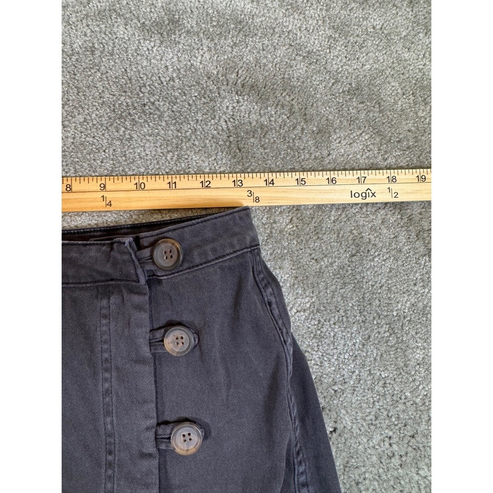 Altar'd State Womens Faded Black Side Button Mini Skirt Size L Cotton Blend - Picture 5 of 6